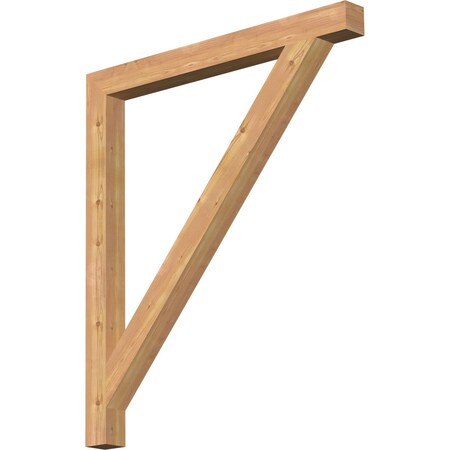 Ekena Millwork Traditional Block Smooth Bracket, Western Red Cedar, 3 1/2"W x 42"D x 48"H BKT04X42X48TRA05SWR